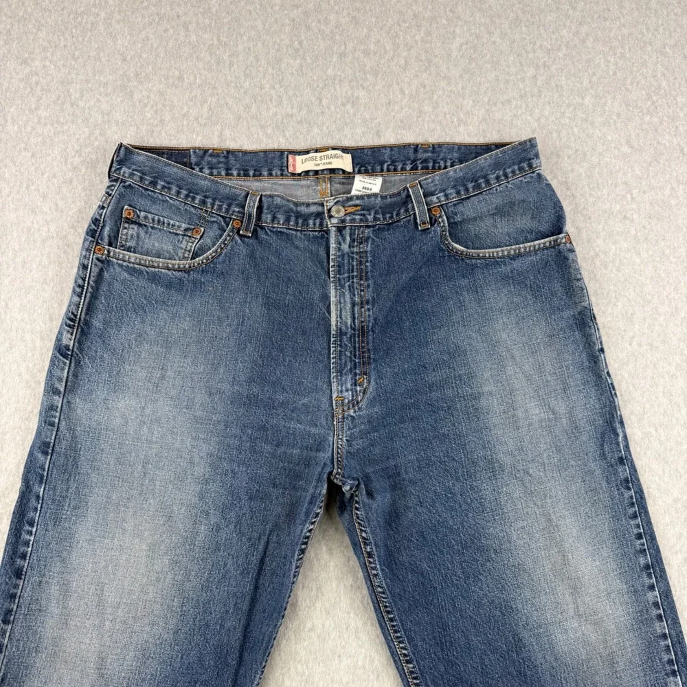 Vintage Levis Jeans Mens Fits 40x29‎ Blue 569 Baggy Loose Straight Skater Denim